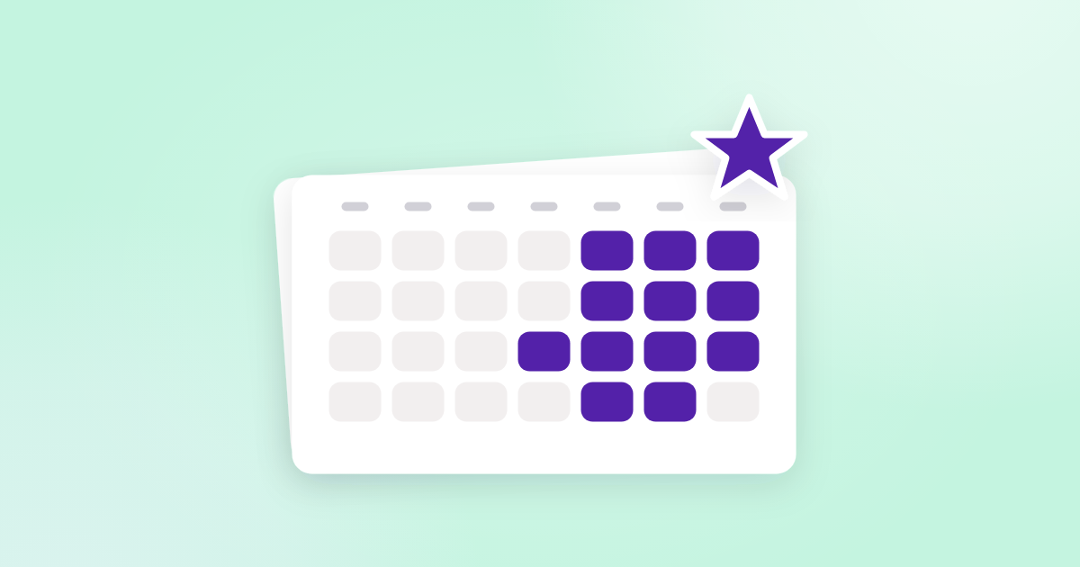 A calendar of December dates with a handful of them marked, standing for a Christmas plan written in one sitting